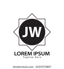 letter JW logo. JW logo design vector illustration for creative company, business, industry