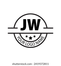 logo de JW carta. Ilustración vectorial del diseño del logotipo de JW para empresas creativas, empresas, industria