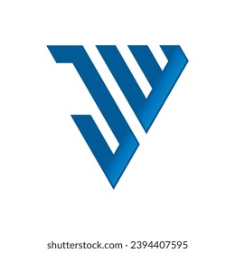 Letter JW Triangle Logo Design