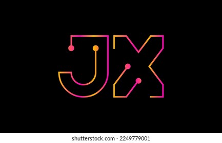 Letter JX logo design. JX logo monogram design vector