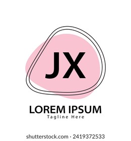 Buchstabe JX Logo. Design-Vektorgrafik des JX-Logos für Kreativunternehmen, Unternehmen, Industrie