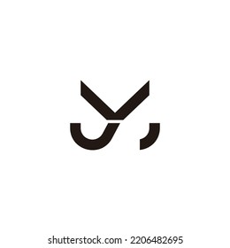 letter jy abstract design logo vector 