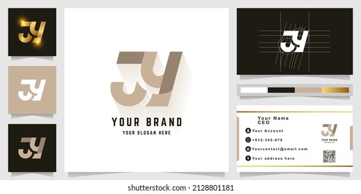 Letter JY or ay monogram logo with business card design