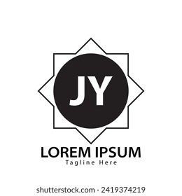 letter JY logo. JY logo design vector illustration for creative company, business, industry