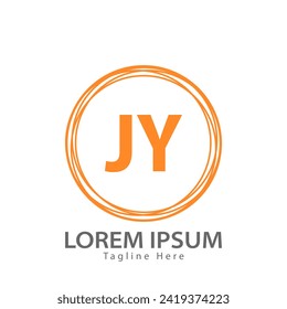 Buchstabe JY Logo. Design-Vektorgrafik des JY-Logos für Kreativunternehmen, Unternehmen, Industrie