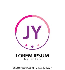 letter JY logo. JY logo design vector illustration for creative company, business, industry