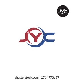 Buchstabe JYC-Logo Anfangsmonogramm Buchstabenzeichen Abkürzung