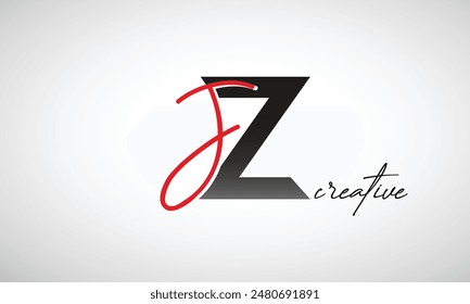 Letter JZ Creative Clean Logo Design