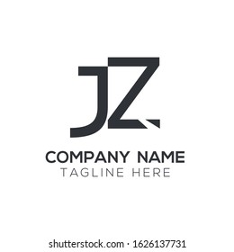 letter JZ Logo Design Vector Template. Initial Linked Letter Design JZ Vector Illustration