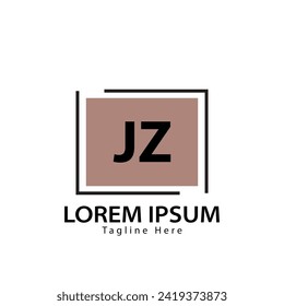 logo de la carta JZ. Ilustración vectorial del diseño del logotipo de JZ para empresas creativas, empresas, industria