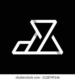 Diseño de logotipo de línea monográfica JZ
