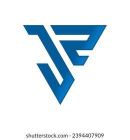 Diseño del logotipo del triángulo de la letra JZ