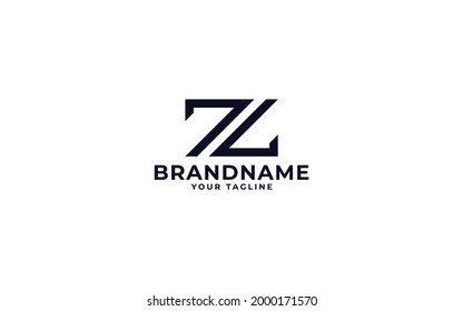 Letter JZ ZZ initial j z sign logo design