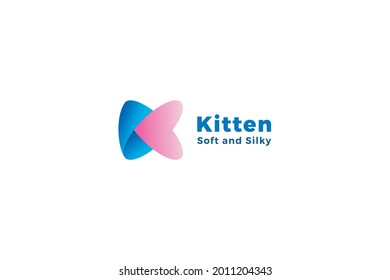 Letter K 3d creative modern aesthetic butterfly logo