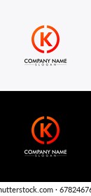 letter K Abstract company logo design vector 