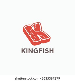 Letter K abstract fresh meat slice logo icon sign design. K monogram meat texture logotype Vector illustration