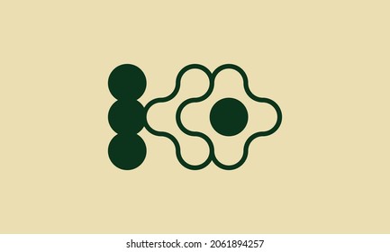 letter K abstract icon logo design initial concept