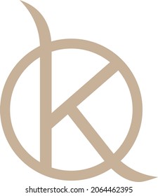 Diseño de logotipo abstracto de letra K, vector, plantilla sin fondo