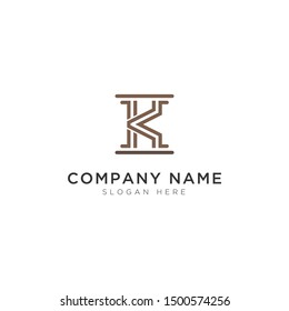Letter K & K abstract Logo Template Design Vector, Emblem, Design Concept, Creative Symbol, Icon, suitable for law firms