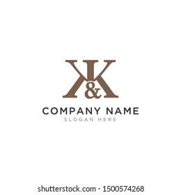 Abstrakte Letter K & K Logo Template Design Vektorillustration, Emblem, Design Konzept, Creative Symbol, Symbol, geeignet für Anwaltskanzleien