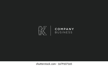 Letter K abstract modern logo design concept. Vector illustration isolated on background