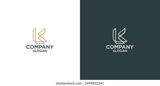 letter k abstract monogram logo vector design