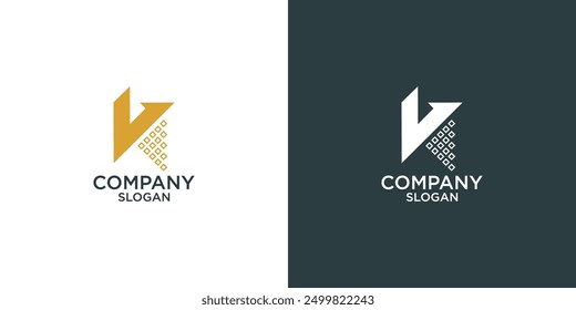 letter k abstract monogram logo vector design