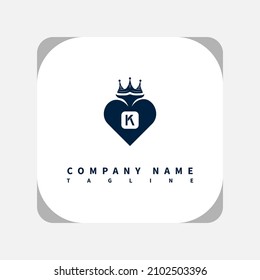 
The letter K in the ace of spades with crown logo design can be used for any company.