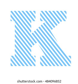 Letter k alphabet vector design.