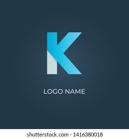 Letter "K" alphabet vector isolated logo.