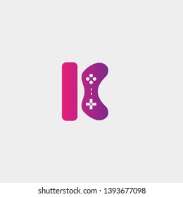 letter k ame logo design template vector illustration,gamepad icon element