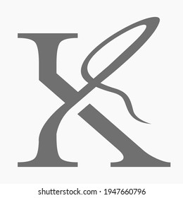 The letter K with the arm that resembles a strand of hair. Unique and simple logo but still attracts attention. Suitable for salon and spa companies.