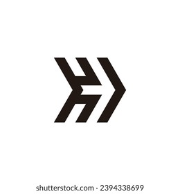 Pfeil Buchstabe K, Richtung geometrisches Symbol, einfacher Logo, Vektorgrafik