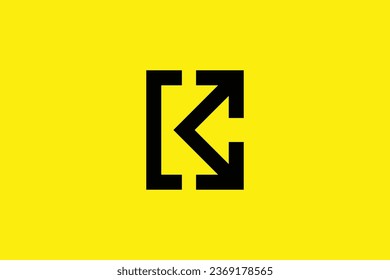 Letter K arrow or k expand arrow trendy vector logo design