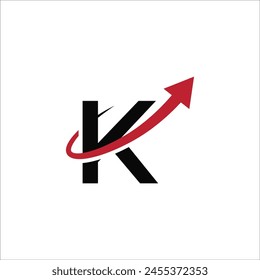 Letter K with arrow logo	