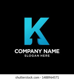 Letter K Arrow Logo Design Template Inspiration