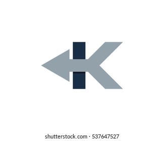 Letter K Arrow Logo Design Template Element