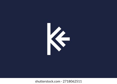 Letter K Arrow Logo einfaches Design. Symbole für Arrow Geschäft, Marketing einfache Elemente Logo.