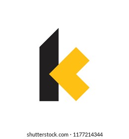 letter k arrow logo vector
