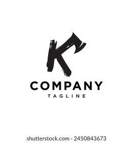 Letter K Axe Logo icon vector template.eps