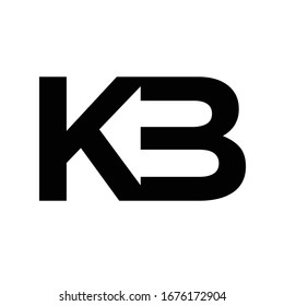 Letter K and B logo design Vector template