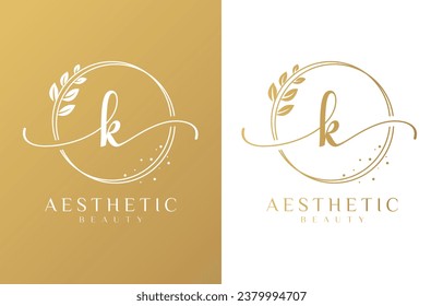 Letter K Beauty Monogram Logo