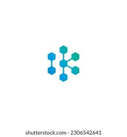Letter K Blockchain Logo design