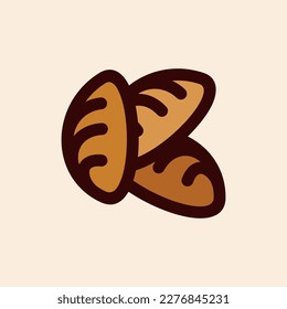 Letter k bread food bakery creative logo
