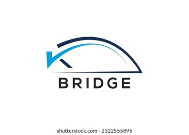 Plantilla vectorial de diseño del logotipo del puente K