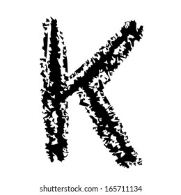 Letter K Brushed
