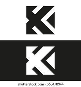 Letter K business logo template. Vector icon. Minimal logo design