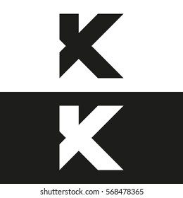 Letter K business logo template. Vector icon. Minimal logo design