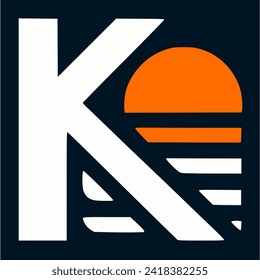 diseño de ilustraciones vectoriales del logotipo de negocios K de letra