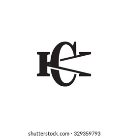 letter K and C monogram logo